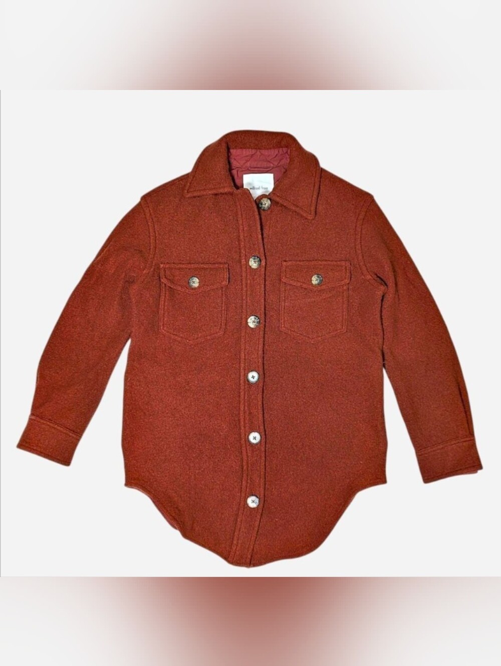 Aritzia Wilfred Free Ganna Shirt Jacket with a wool-blend construction size XXS